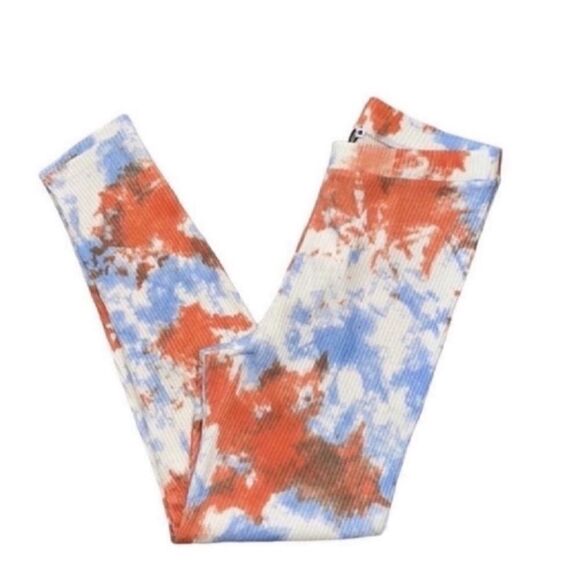 Zara Tye Dye Orange & Blue Ribbed
Leggings(Size Medium) - Picture 2 of 6
